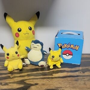 Pokemon Yellow and Blue Plush Collection